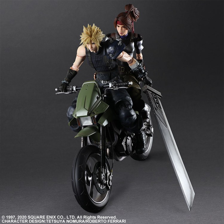 Final Fantasy VII Remake - Play Arts Kai Jessie, Cloud & Motorcycle Set (Square Enix)