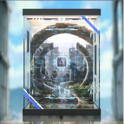 Display Box for Original Illustration: Colors BLUE