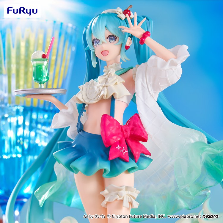 Piapro Characters - Vocaloid - Hatsune Miku - Exceed Creative - Sweet Sweets - Melon Soda Float (FuRyu)