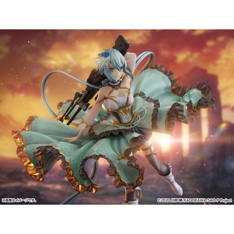 Sword Art Online - Sinon - Shibuya Scramble Figure - 1/7 - Crystal Dress Ver. (CyberZ, eStream)