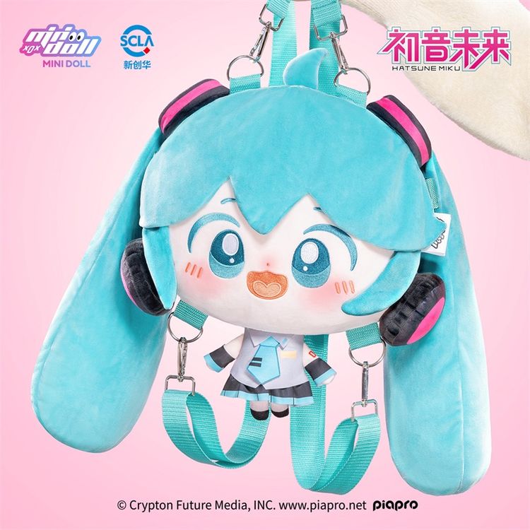 Piapro Characters - Hatsune Miku Big-Head Minidoll Plush Bag