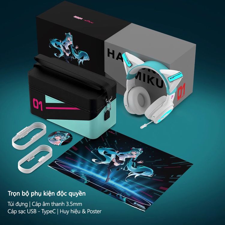 Tai nghe Bluetooth Hatsune Miku YOWU
